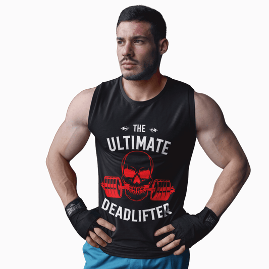 The Ultimate Deadlifter - Men's Gym Vest | Premium Cotton Workout Tank