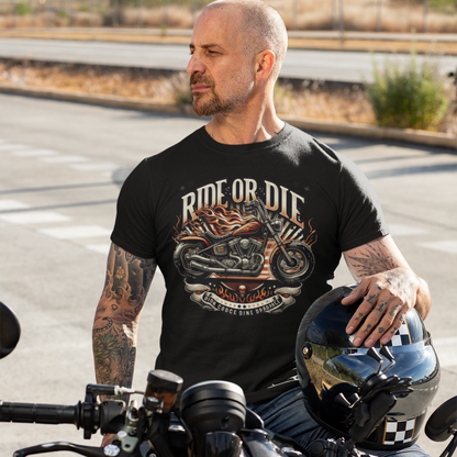 Ride or Die Biker T-Shirt – Premium 100% Cotton for Motorcycle Enthusiasts