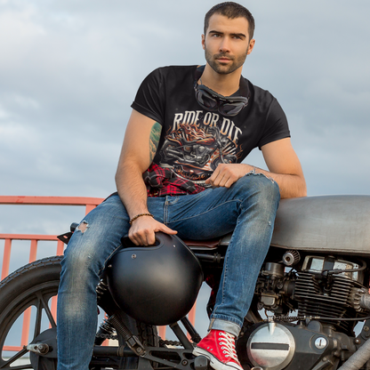 Ride or Die Biker T-Shirt – Premium 100% Cotton for Motorcycle Enthusiasts