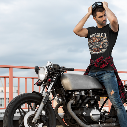 Ride or Die Biker T-Shirt – Premium 100% Cotton for Motorcycle Enthusiasts