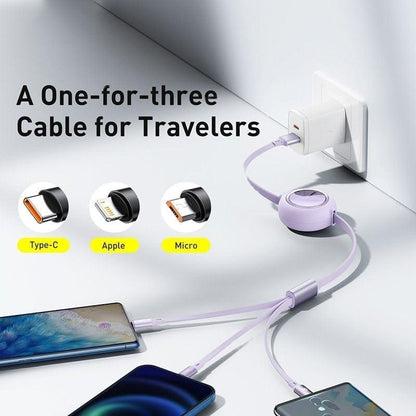 3-in-1 Charging Data Cable – Universal Compatibility for All Devices