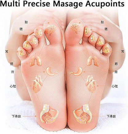 Reflexology Foot Chart Socks with Acupressure Tool