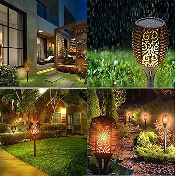 Solar Flame Torch LED Outdoor Garden Light